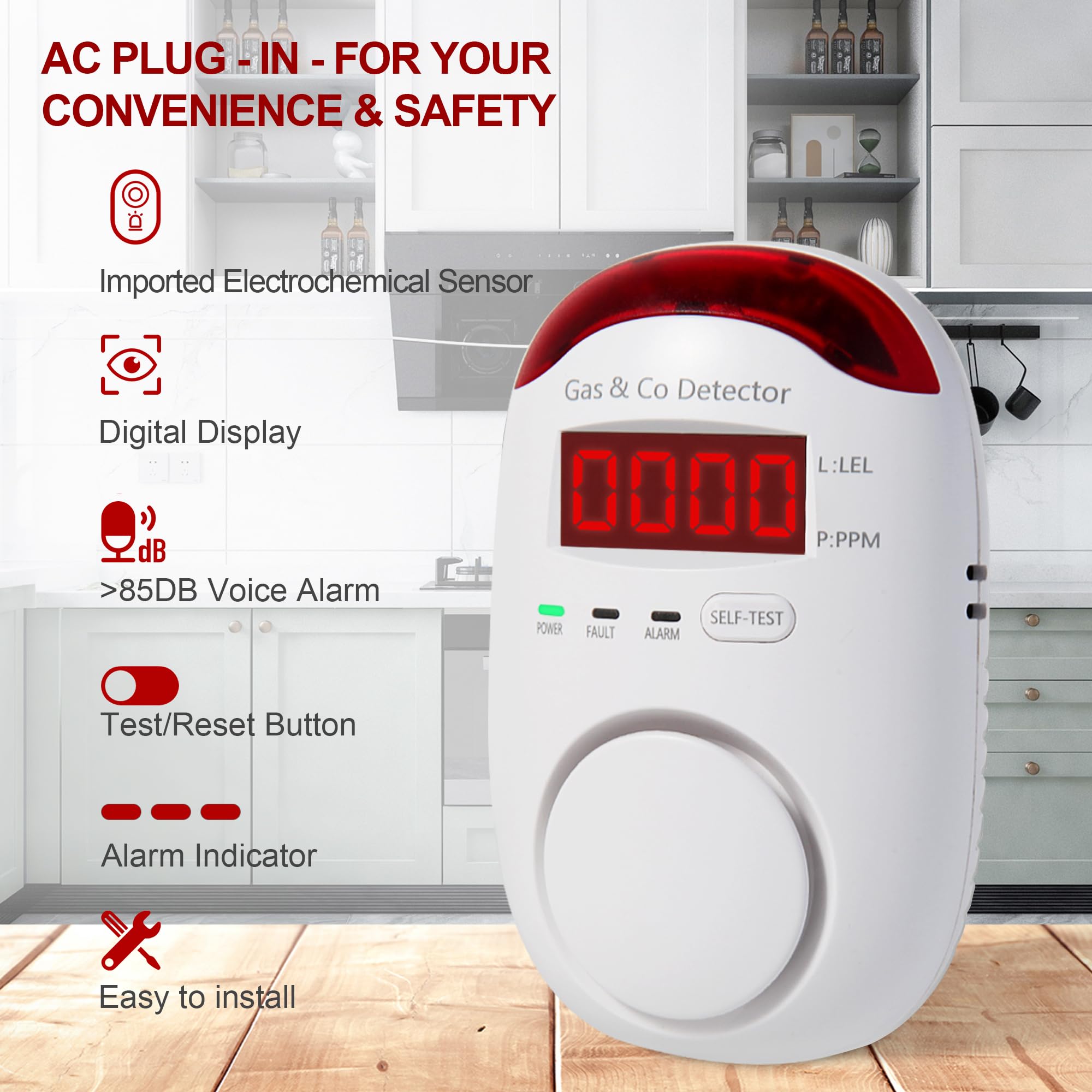Co Detector Plug - Détecteurs combinés de gaz et de