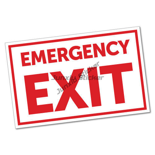 Emergency Exit Sign - Autocollant de sortie de secours pour