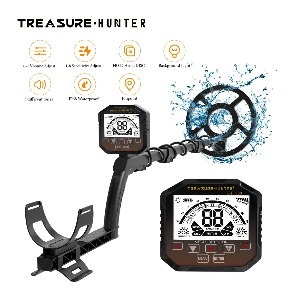 Co Detector Plug - Treasure Hunter professionnel souterrain or GT330