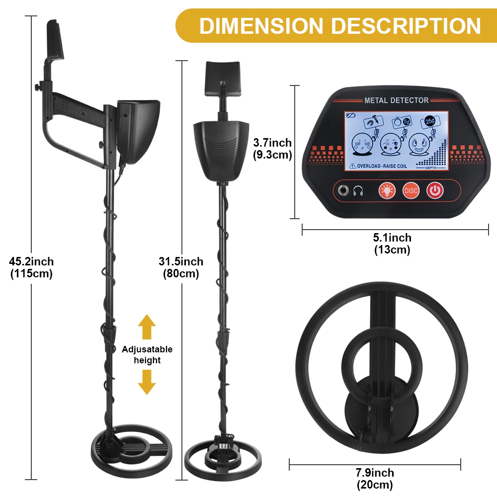 Co Detector Plug - Détecteur de métaux souterrain MD4070, haute