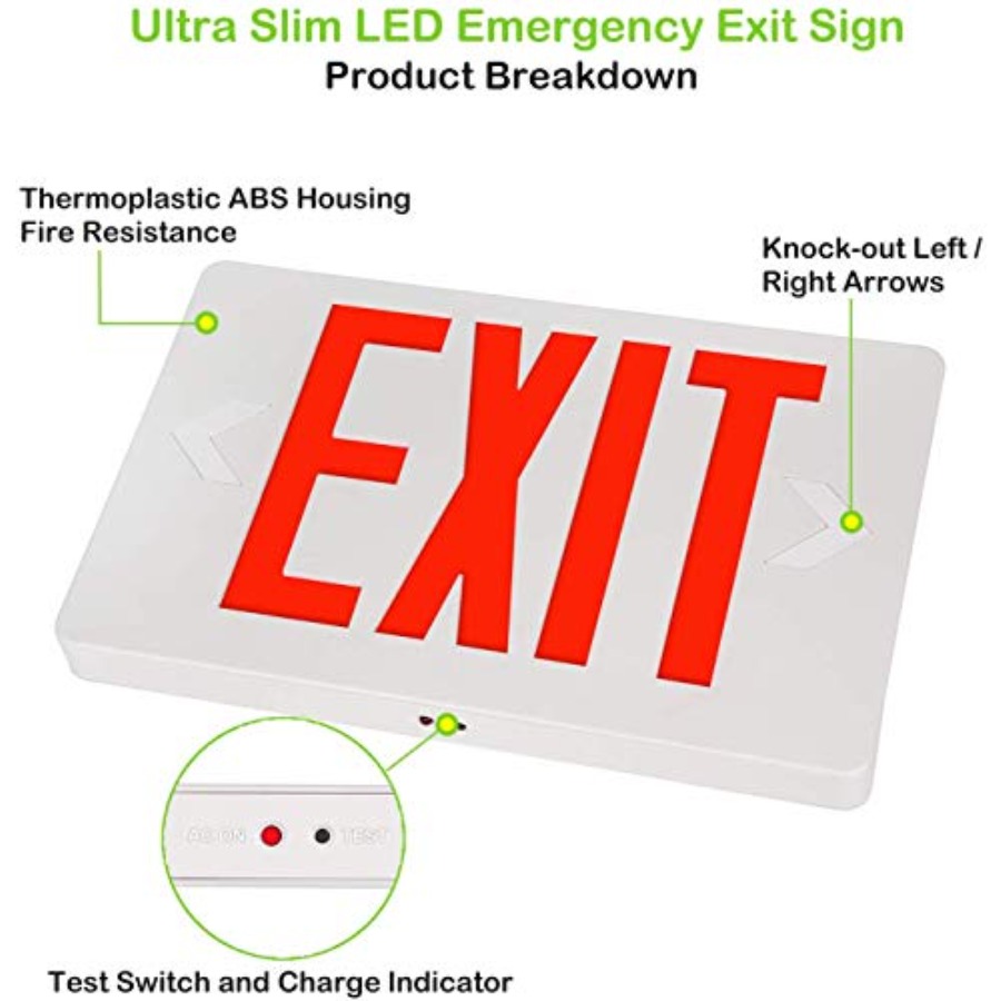 Panneau de sortie LED ultra-mi - Emergency Exit Sign avis et prix