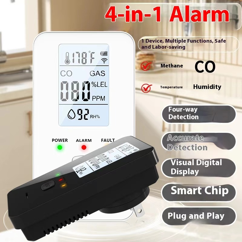 Détecteur de gaz 4 en 1, alarm - Co Detector Plug avis et prix